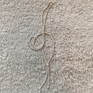 Long Faux Pearl Knotted Necklace